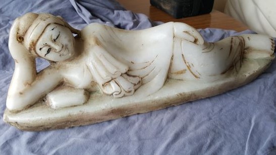 REPAIRED MARBLE BUDDA ORNAMENT