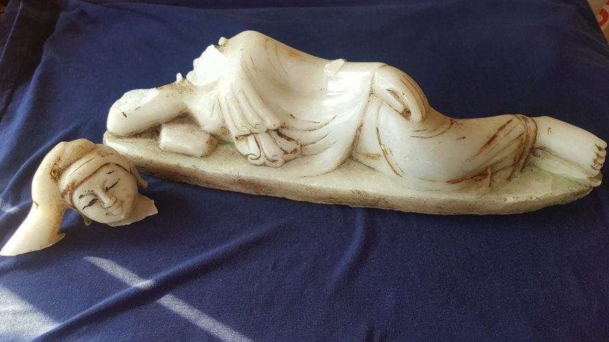 DAMAGED MARBLE ORNAMENT