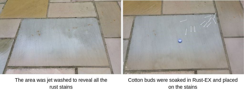 Removing Rust Stains From Marble Limestone Stone Repairs Com - How To Remove Rust Stains From Sandstone Patio Doors