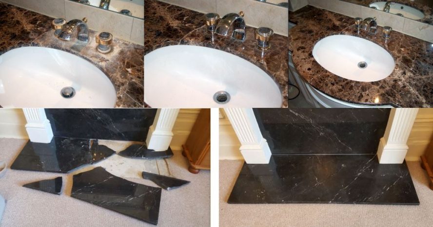 All types of natural stone repaired, Marble, Granite, Limestone & Slate